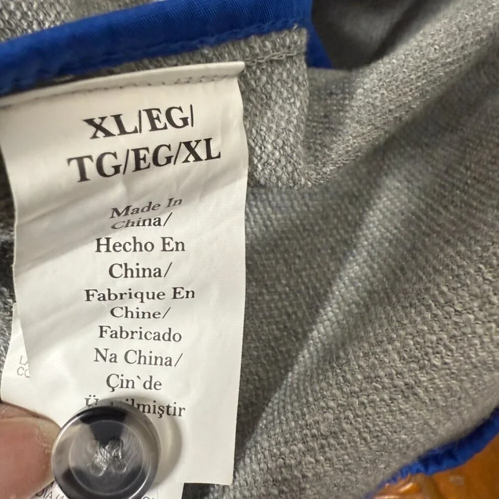 An Original Penguin Men's 100% Cotton Gray Blazer with Elbow Patches. Size XL